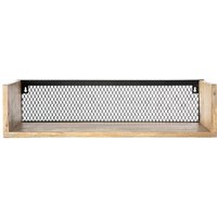 Wandregal Industrie-Stil Mangoholz und Metall 60 cm rack - Holz hell / Schwarz von MILIBOO
