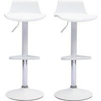 Moderne weiße Barhocker 360° drehbar und höhenverstellbar (2er-Set) kronos von MILIBOO