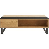 Niedriger Tisch verstellbar aus Holz und Metall WYNN - Holz hell / Schwarz von MILIBOO