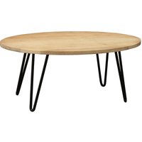 Ovaler Couchtisch aus massivem Mangobaum L100 cm vibes von MILIBOO