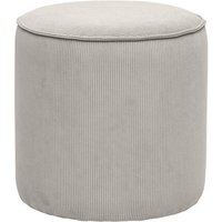 Runder Samtpouf in Taupe mit Rippenmuster D40 cm PAUL Runder Samtpouf in Taupe mit Rippenmuster D40 cm PAUL von MILIBOO