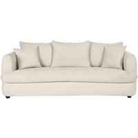 Schlafsofa 3-4 Sitzer in hellbeigem Stoff mit Samteffekt und abziehbarem Bezug sacha von MILIBOO