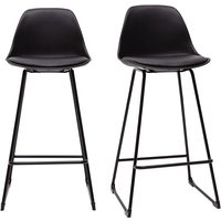Schwarze Designer-Barhocker mit Metallbeinen 65 cm (2er-Set) franz von MILIBOO