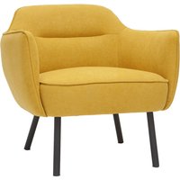 Senfgelber Designer-Stoffsessel mit Samteffekt LAURENS Senfgelber Designer-Stoffsessel mit Samteffekt LAURENS von MILIBOO