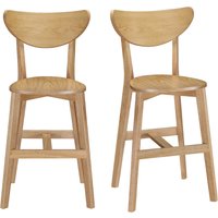 Skandinavische Barhocker leena Eiche (2er-Set) von MILIBOO