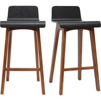 Skandinavischer Barhocker in Schwarz und Walnuss H65 cm (2er-Set) baltik von MILIBOO