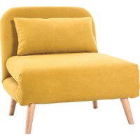 Miliboo - Skandinavischer Schlafsessel mit senfgelbem Stoffbezug amiko Miliboo - Skandinavischer Schlafsessel mit senfgelbem Stoffbezug amiko von MILIBOO