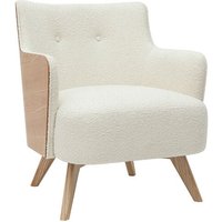 Skandinavischer Sessel mit Woll-Effekt und Holz VALMY Skandinavischer Sessel mit Woll-Effekt und Holz VALMY von MILIBOO