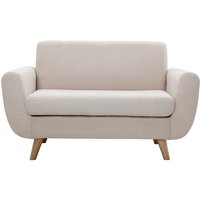 Skandinavisches 2-Sitzer-Sofa in Beige aus massivem Hevea pure - Beige von MILIBOO