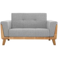 Skandinavisches Sofa 2-Sitzer in Hellgrau und Holz fjord - Hellgrau von MILIBOO