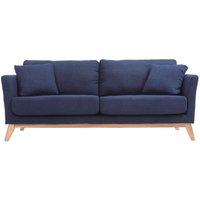 Sofa skandinavisch 3 Plätze Dunkelblau Holzbeine oslo von MILIBOO