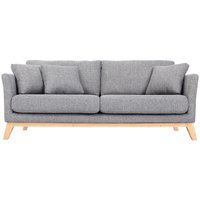 Sofa skandinavisch 3 Plätze Hellgrau Holzbeine oslo von MILIBOO
