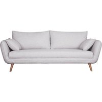 Sofa skandinavisch 3 Plätze hellgrau-meliert creep - Hellgrau von MILIBOO