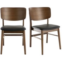 Stühle in Nussbaumholz in schwarz ( 2er-Set) sheldon von MILIBOO