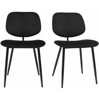 Stühle tobias aus schwarzem Samt und schwarz lackiertes Metall 2er-Set tobias Stühle tobias aus schwarzem Samt und schwarz lackiertes Metall 2er-Set tobias von MILIBOO