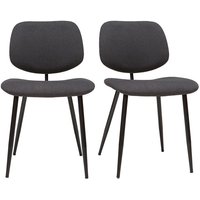 Stühle tobias dunkles Holz und schwarzes Metall (2er-Set) von MILIBOO