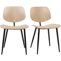 Stühle tobias helles Holz und schwarzes Metall 2er-Set Stühle tobias helles Holz und schwarzes Metall 2er-Set von MILIBOO