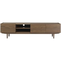 Miliboo - TV-Möbel mit Türen aus dunklem Holz B180 cm sanaa von MILIBOO