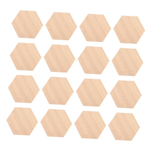 MILISTEN 25 Stück unlackierte Holzstücke sechseckige Holzform Holz sechseckige Ausschnitte Formen unlackiertes Holz Ornament für DIY Kunst Handwerk Ornamente Dekoration, 9 cm von Milisten