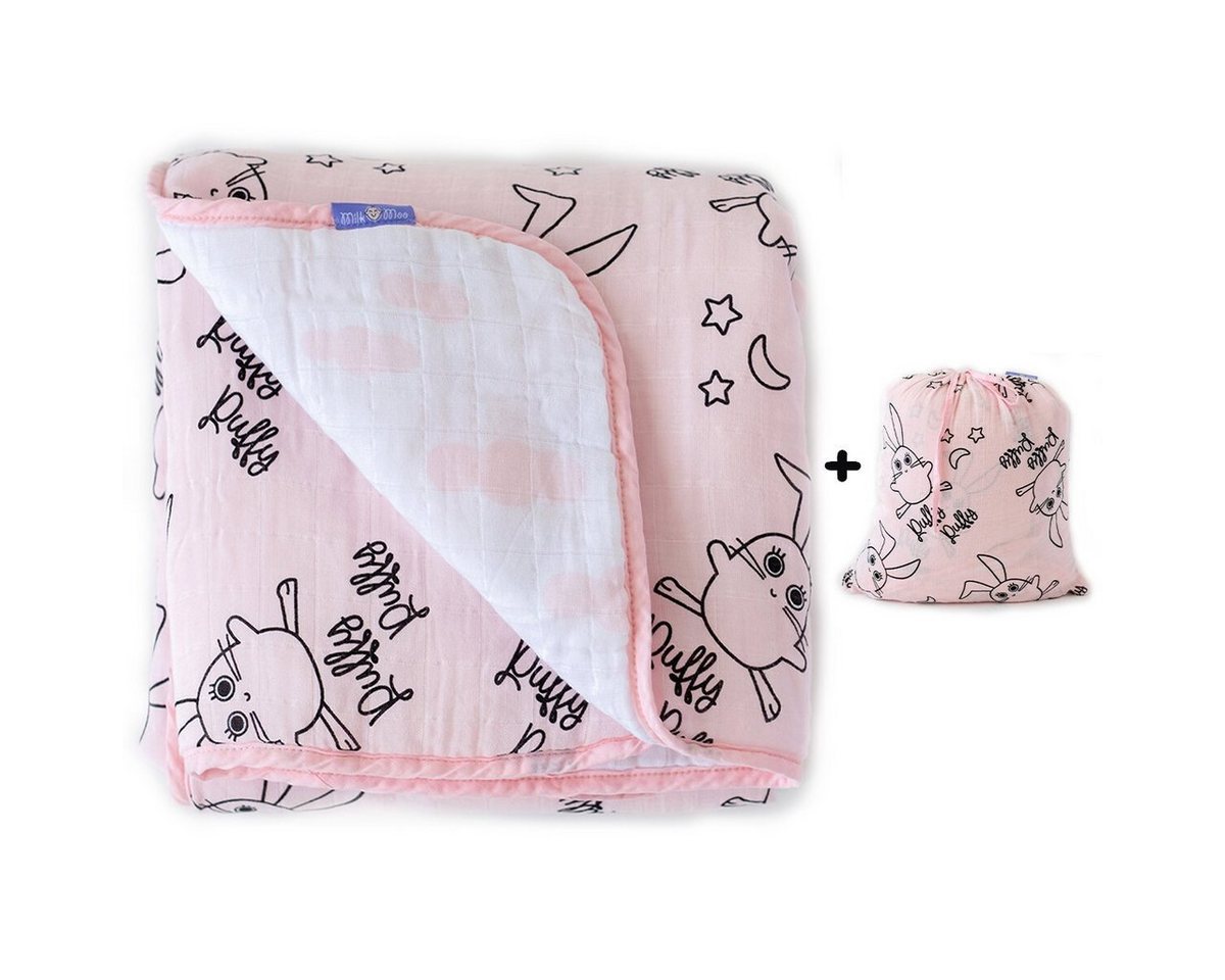 Babydecke Milk&Moo Chancin Musselin Flauschige Babydecke, 90x110cm, MILK&MOO von MILK&MOO