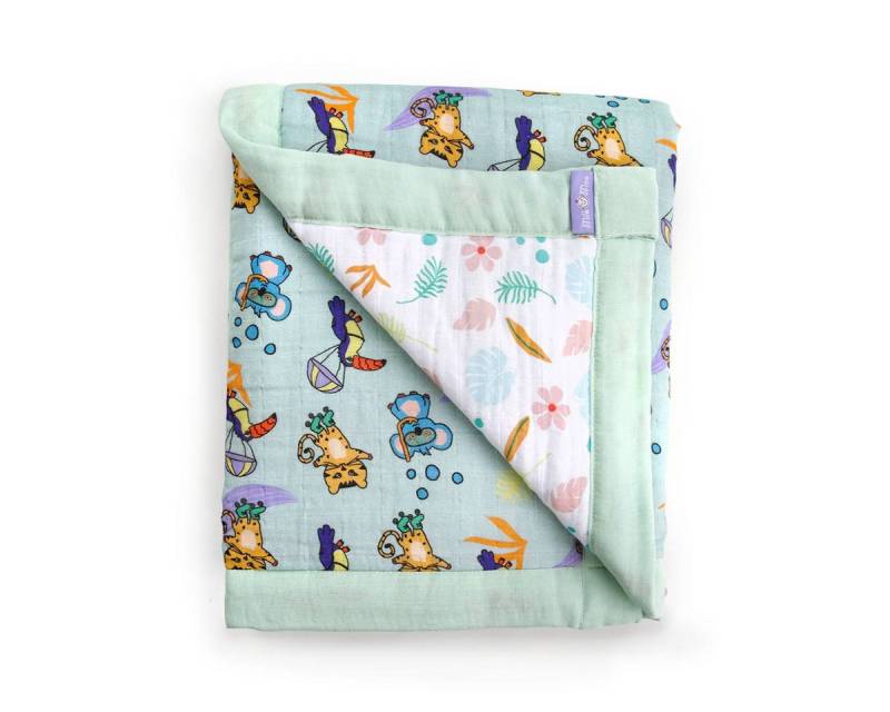 Babydecke Milk&Moo Musselin-Decke Jungle Friends, 100% Baumwolle, MILK&MOO Babydecke Milk&Moo Musselin-Decke Jungle Friends, 100% Baumwolle, MILK&MOO von MILK&MOO