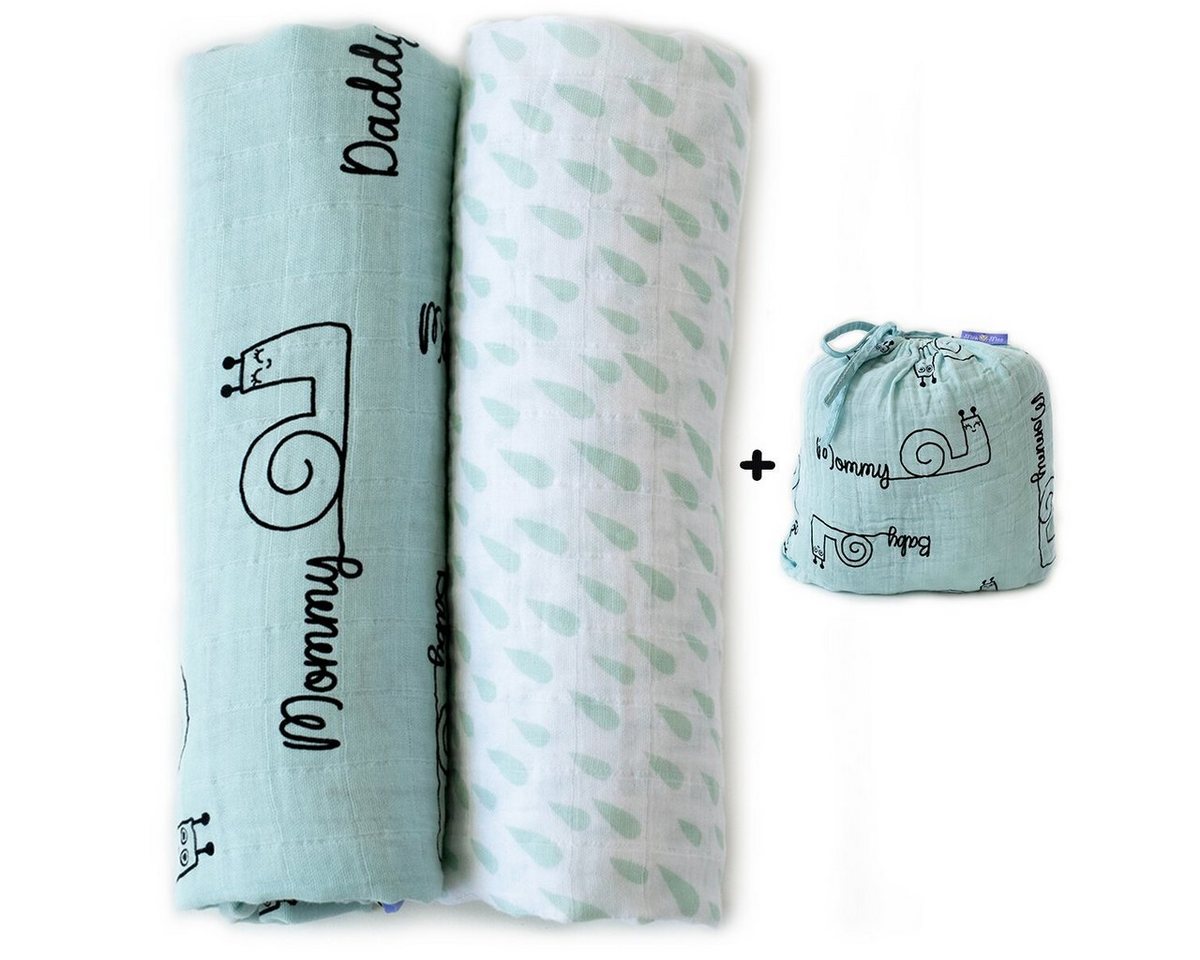 Babydecke Milk&Moo Sangaloz Musselin Wickeldecke 2er-Set, MILK&MOO von MILK&MOO