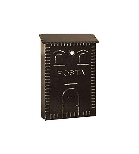 MILLE Mailbox Stehsammler Schmiedeeisen Wandmontage Schwarz 25 x 9,5 x H 37 cm von MILLE