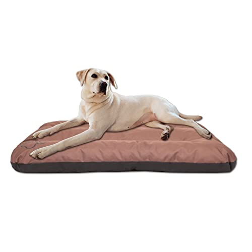 millybo ECO Hundematratze, Hundebett für Kleine, Mittlere, Große Hunde - wetterfestes Hundekissen, kuscheliges Schaum Tierbett, Outdoor & Robustes Hundematte - 115x80x12 cm Hellbraun von millybo