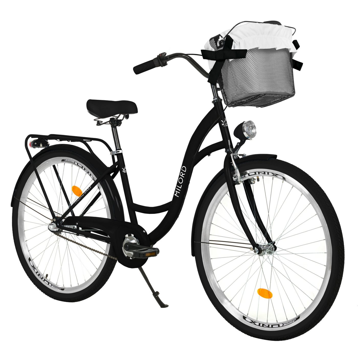 MILORD BIKES Cityrad Milord Komfort City Fahrrad Korb Damenfahrrad, 28/26 Zoll, 3-Gang, 3 Gang, Nabenschaltung von MILORD BIKES