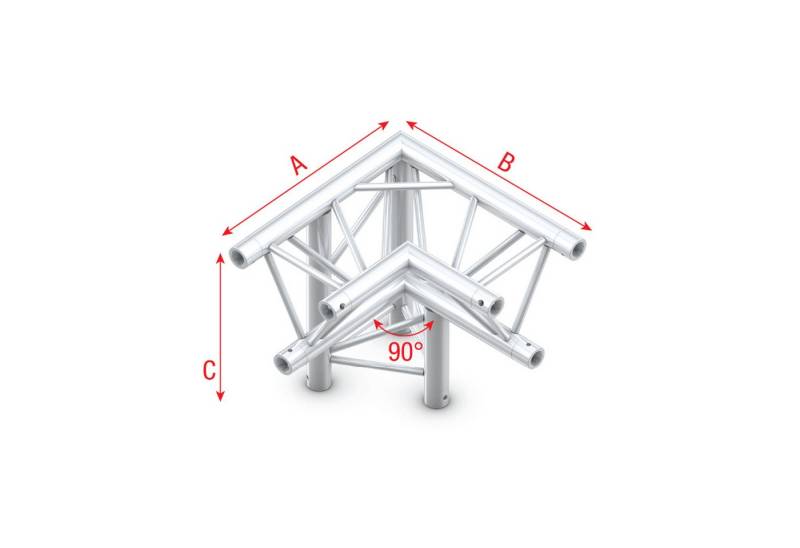 MILOS Rahmentraverse Milos Deco-22 Triangle truss, down left, apex down ALM34, 90° corner MILOS Rahmentraverse Milos Deco-22 Triangle truss, down left, apex down ALM34, 90° corner von MILOS