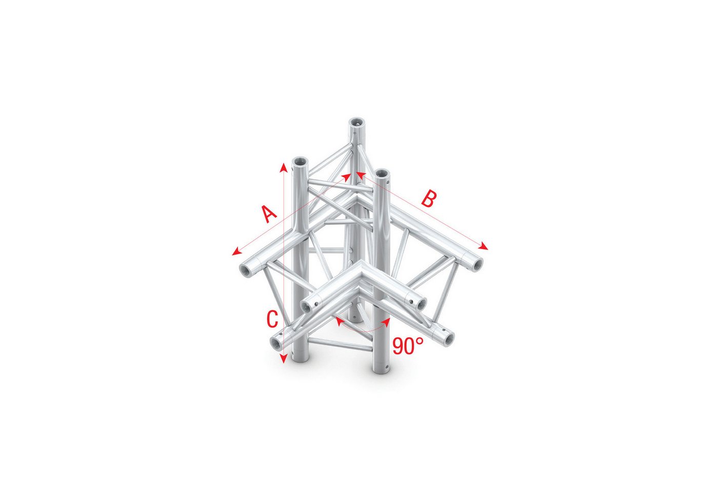 MILOS Rahmentraverse Pro-30 Triangle P Truss, Corner up/down, right, 50cm ACB44sp, 90° ecke MILOS Rahmentraverse Pro-30 Triangle P Truss, Corner up/down, right, 50cm ACB44sp, 90° ecke von MILOS