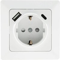 Milos - Schutzkontakt-Steckdose 23342, up, 16A/230V, usb-c/pd, weiß von MILOS