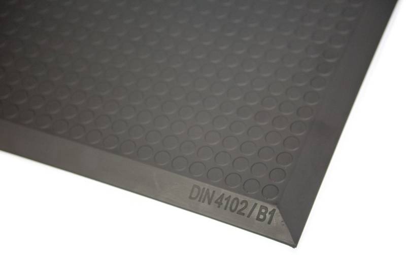 MILTEX Fußmatte Arbeitsplatzmatte Yoga Ergo Fire mit Flachnoppen 95x185cm grau von MILTEX