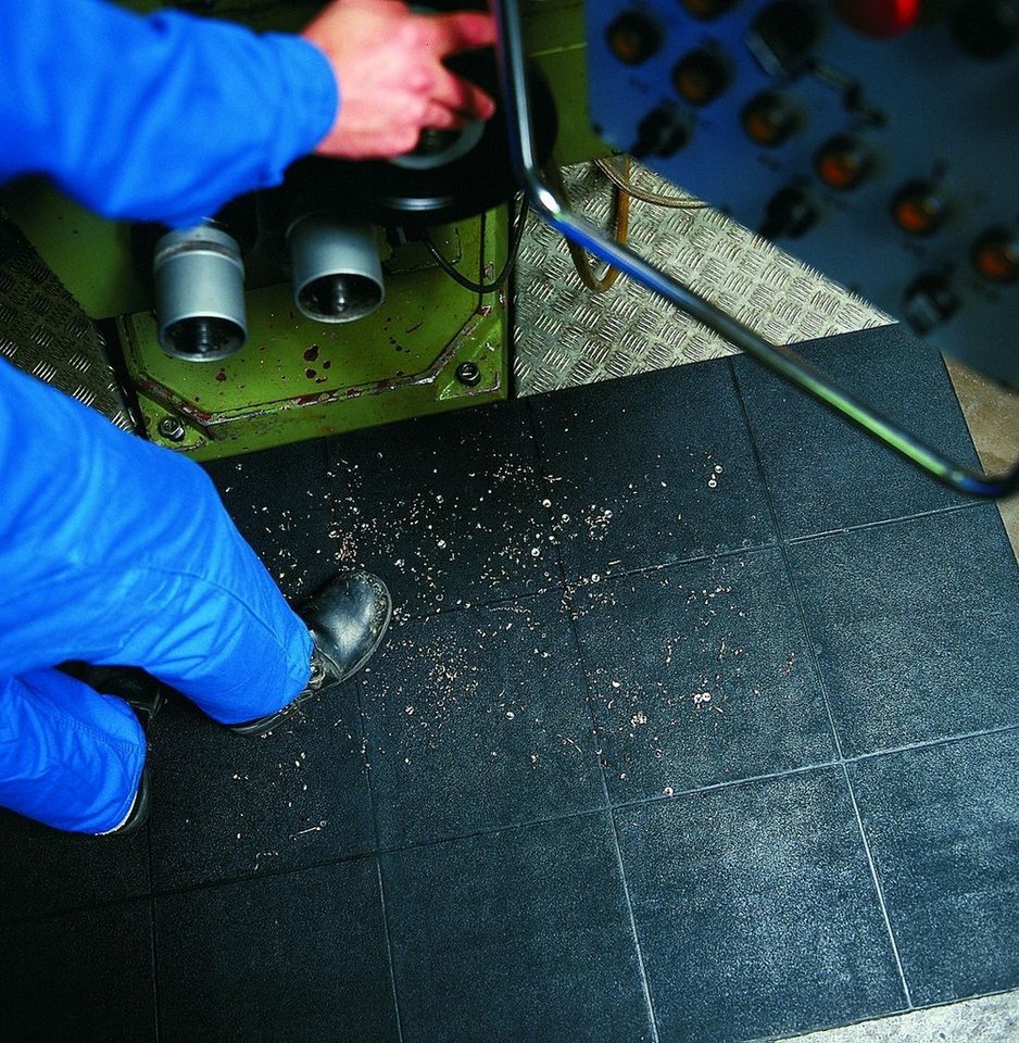 MILTEX Fußmatte Arbeitsplatzmatte Yoga Solid Oil 90x90 cm schwarz von MILTEX