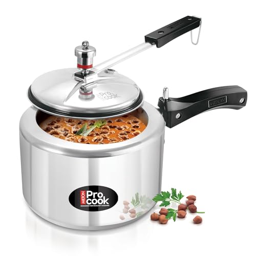 MILTON Pro Cook Schnellkochtopf (12 Tassen, 3 Quart), Mini-Dampfgarer aus Edelstahl mit Sicherheitsventil, induktionsfreundlich, Innendeckel mit Silikondichtung, lebensmittelecht, spülmaschinenfest von MILTON Pro cook