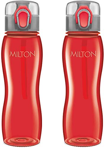 MILTON Rock Unbreakable Tritan Water Bottle Set 750 ml Set of 2 Red von MILTON