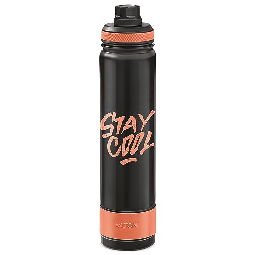 Milton Astir 900 Thermosteel Hot and Cold Water Bottle, 920 ml, Black | Rust & Leak Proof | Easy to Carry & Clean | Vacuum Insulated | Tea | Coffee | Juice von MILTON