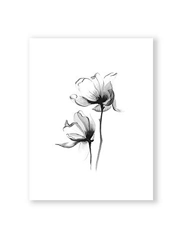 MILUKA Dekorativer Kunstdruck zum Einrahmen als Wandbild im eleganten Stil | Poster mit Pflanzen in aquarell Optik Bloom | Magnolia (50 x 70 cm) von MILUKA