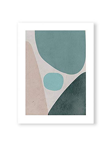 MILUKA Kunstdruck zum Einrahmen als Wandbild | Poster im abstrakten Stil, elegant | Geometric | Geometric Ocean (50 x 70 cm) von MILUKA