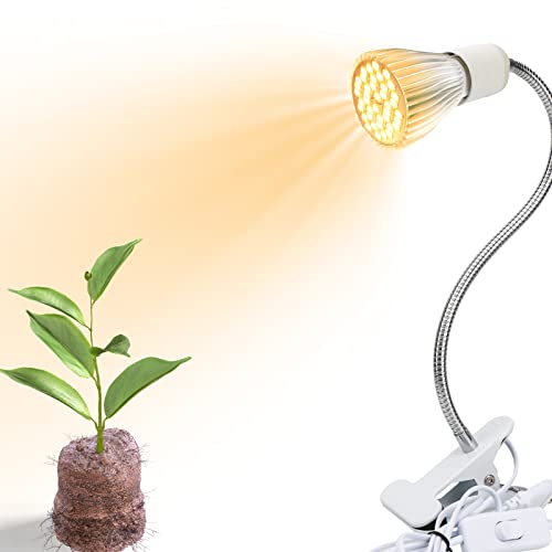 MILYN 30W Led Pflanzenlampe mit E27 LED Klemmleuchte Tischlampe Lampenfassung, 40 Leds Sonnenlichts Vollspektrum Led Grow Lampe für Zimmerpflanzen, Hydrokultur Gewächshaus Sukkulenten GemüSe Blumen von MILYN