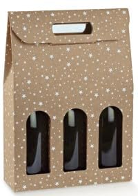 Flaschenhalter mit 3 Flaschen, Galaxy (27 x 90 x 38,5 cm) von MIMBRE NATURAL