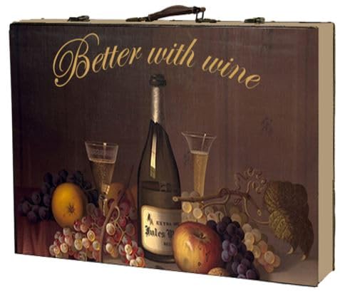 Koffer P/sechs Flaschen - Better with Wine (61,5 x 36 x 12) von MIMBRE NATURAL