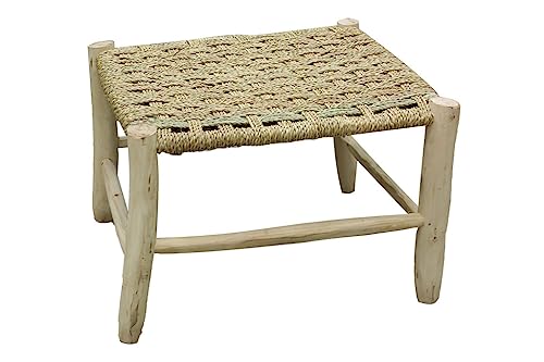 MIMBRE NATURAL Quadratische Bank (60 x 60 x 40 cm) von MIMBRE NATURAL