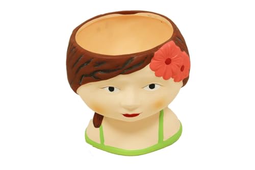 Mimbre Natural Blumentopf für Damen, Keramik (16 x 14,3 x 15,8 cm) von MIMBRE NATURAL