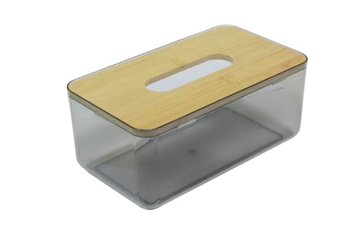 Mimbre Natural Rechteckige Dose aus Acryl C/Bambusdeckel (23,5 x 13,5 x 10,5 cm) von MIMBRE NATURAL