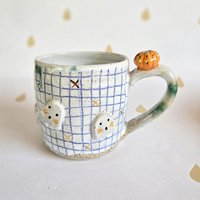 Halloweentasse, Getöpferte Besondere Bunte Tasse Mit , Gemusterter Töpferbecher, Geschenk Für Freundin, Süße Kaffeetasse Geister, Herbsttasse Halloweentasse, Getöpferte Besondere Bunte Tasse Mit , Gemusterter Töpferbecher, Geschenk Für Freundin, Süße Kaffeetasse Geister, Herbsttasse von MIMIPOTTERI