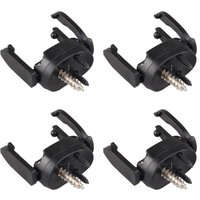 4 Stück Mini faltbarer Kunststoff-Golfball-Pick-up-Greifer, schwarz von MIMIY