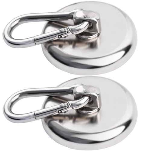 MIN CI 2 Stück Neodym Magnethaken Große, 42mm Magnethaken Stark Magnetische Haken Magnete Stark 50KG Zugkraft Magnet mit Haken Magnete mit Öse Magnet Haken für Küche Badezimmer Schließfächer MIN CI 2 Stück Neodym Magnethaken Große, 42mm Magnethaken Stark Magnetische Haken Magnete Stark 50KG Zugkraft Magnet mit Haken Magnete mit Öse Magnet Haken für Küche Badezimmer Schließfächer von MIN CI