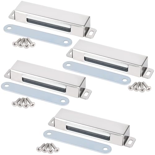 MIN CI 4Stück Magnetschnäpper Tür Magnet, Magnetischer Türverschluss 45kg Balkontür Schnäpper Türmagnet Türschließer Magnetverschluss Schrank Magnete Stark für Lamellentür Drucktüröffner Schranktür von MIN CI