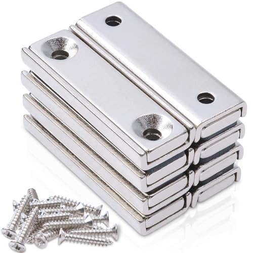 MIN CI 8 Stück Magnete Stark Klein, 40X13.5X5mm Neodym Magnete Extra Stark Magneten Schraubbar Flach Magnete mit Loch Magnetverschluss Senkkopf zum Anschrauben Topfmagnet Türmagnet MIN CI 8 Stück Magnete Stark Klein, 40X13.5X5mm Neodym Magnete Extra Stark Magneten Schraubbar Flach Magnete mit Loch Magnetverschluss Senkkopf zum Anschrauben Topfmagnet Türmagnet von MIN CI